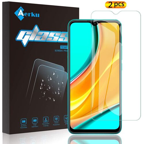 Verre Trempé pour Xiaomi Redmi 9 [2 Pièces],Dureté 9H[sans Bulles] Ultra Résistant Protection écran Film en Verre Trempé Protecteur d'écran pour Xiaomi Redmi 9 [Transparent]
