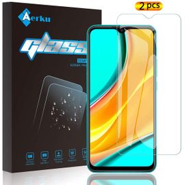 Verre Trempé pour Xiaomi Redmi 9 [2 Pièces],Dureté 9H[sans Bulles] Ultra Résistant Protection écran Film en Verre Trempé Protecteur d'écran pour Xiaomi Redmi 9 [Transparent]