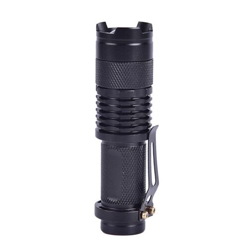 Costume portatif élégant de Zoom télescopique de torche de Mini lampe-torche de mise au point imperméable pour l'éclairage de nuit pour camper