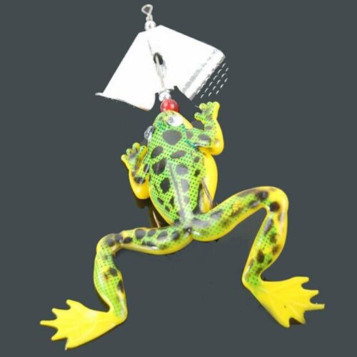 Leurres Grenouille En Caoutchouc Leurres De Pêche Leurres Souples Appâts Souples Leurres D'eau Salée Accessoires De Pêche 9cm/3.54 Pouce