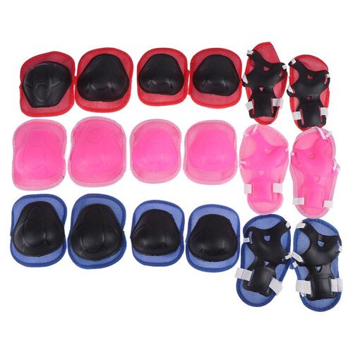 6 Pièce/Ensemble Coudières Réglables Vélo Planche À Roulettes Patin À Glace Rouleau Genou Protecteur Pour Adulte Enfants Cadeau Patinage Équipement De Protection Ensemble