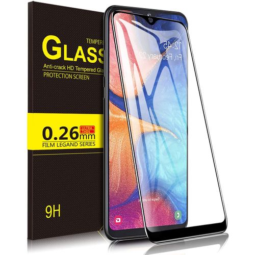 Verre Trempé pour Samsung Galaxy A20e, [Dureté 9H] [Couverture Totale] [HD Clear] Protecteur d'écran en Verre trempé pour Smartphone Samsung Galaxy A20e 2019 (Noir)