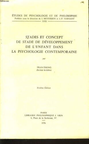 Stades Et Concept De Stade De Developpement De L'enfant Dans La Psychologie Contemporaine