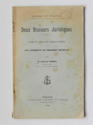 Deux Discours Juridiques