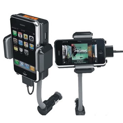 Transmetteur Fm Iphone 4, Iphone 3g/3gs Avec Télécommande, Support Voiture Chargeur Allume-Cigare