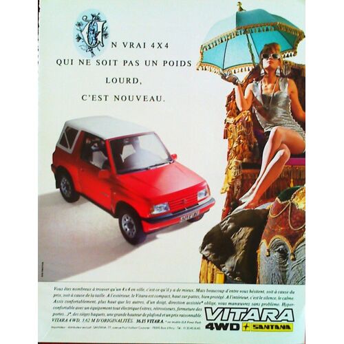 Publicité Ancienne (Septembre 2004) Pour La Suzuki " Vitara Santana 4 Wd "