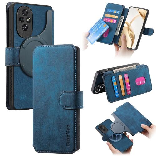 Flip Étui Pour Honneur 200 Portefeuille Rétro Support De Carte Matériau De Blindage Magnétique - Bleu