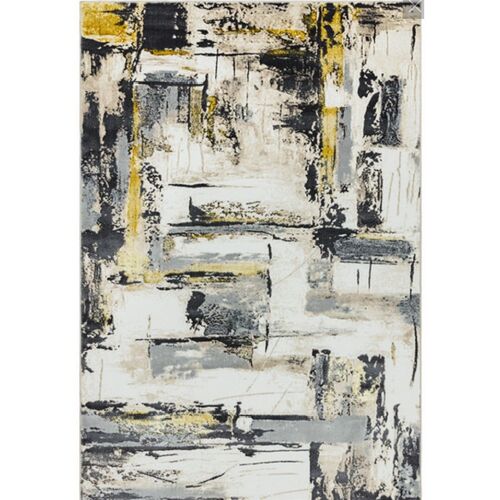 Tapis De Salon Moderne Tissé Plat Decor 120x170 Cm Jaune - Novatrend