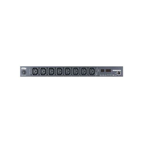 ATEN PE5108G eco PDU - Unité de distribution secteur (rack-montable) - CA 100-240 V - 2300 VA - Ethernet 10/100 - entrée : IEC 60320 C14 - connecteurs de sortie : 8 (power IEC 60320 C13) - 1U - 3...