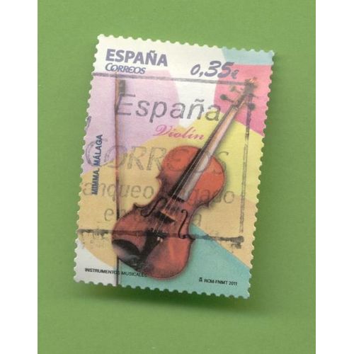 Timbre Oblitéré Used Stamp Selo Carimbado Mimma Malaga Violin 0,35 Euro Correos Espagne Spain 2011