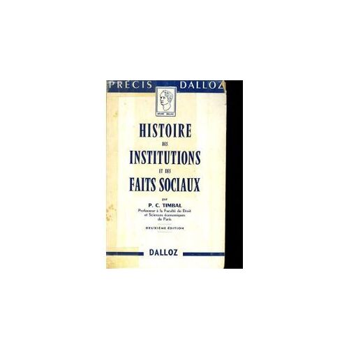 Histoire Des Institutions Et Des Faits Sociaux