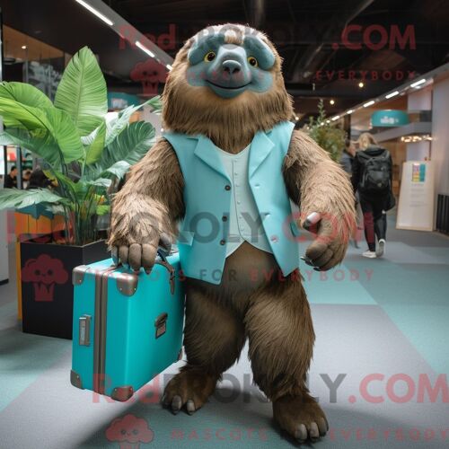 Costume De Mascotte Redbrokoly De Pizza Argentée Personnage Habillé D Un Manteau Et De Sacs À Dos