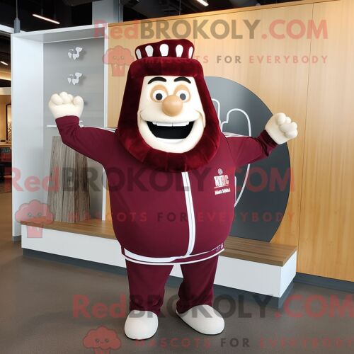 Costume De Mascotte Redbrokoly De Panthère Bleu Ciel Personnage Habillé Avec Un Pantalon En Velours Côtelé Et Des Broches