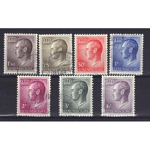 Luxembourg 1965 : Le Grand-Duc Jean - Série De 7 Timbres Oblitérés