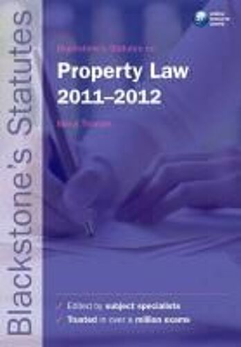 Blackstone's Statutes On Property Law 2011-2012