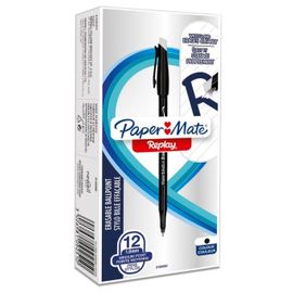 Papermate Replay Noir Stylo À Bille Moyen 12 Pièces