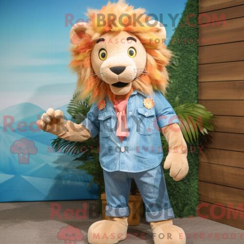 Mascotte Redbrokoly De Personnage De Grenade Jaune Habillé Avec Un Jean Évasé Et Des Bandeaux