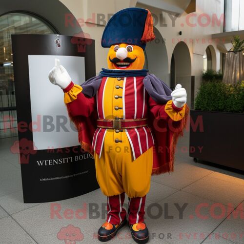 Costume Mascotte Redbrokoly De La Garde Suisse Olive Personnage Habillé D Une Veste Et De Mitaines