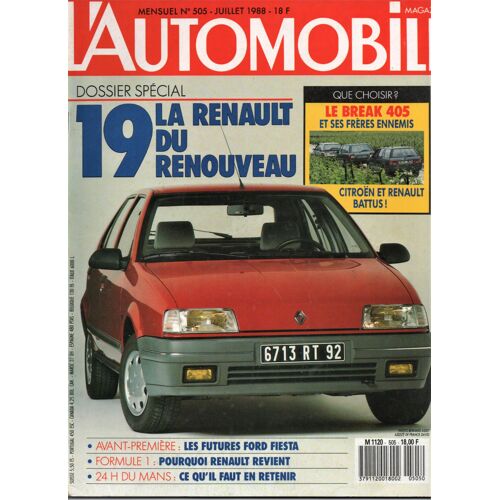 L'automobile Magazine N° 505 : 19 La Renault Du  Renouveau