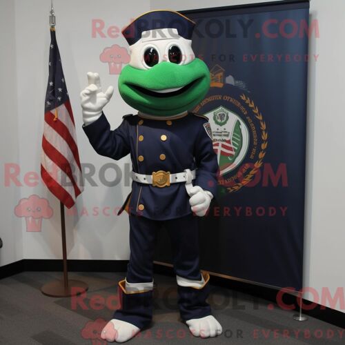 Costume De Mascotte Redbrokoly Du Drapeau Irlandais De La Marine Personnage Habillé D Un Col Roulé Et D Épingles À Cravate