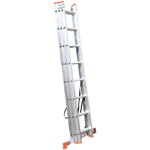 XTRA Echelle transformable en aluminium 3 plans 8 marches
