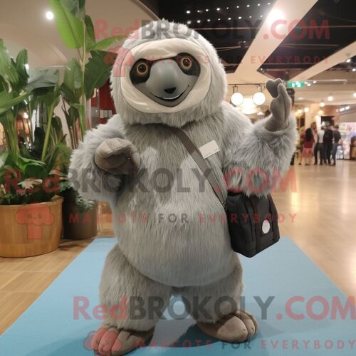 Mascotte Redbrokoly D Hippopotame Beige Costume De Personnage Habillé Avec Un Maillot De Bain Et Des Porte-Documents