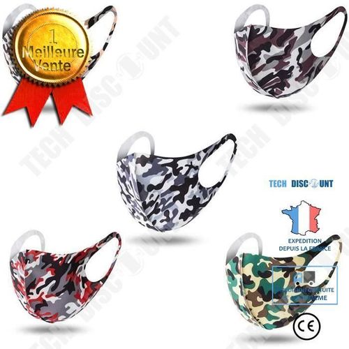 Td® Lot De 5 Masques Pour La Bouche Masque Unisexe Masque Décoratif