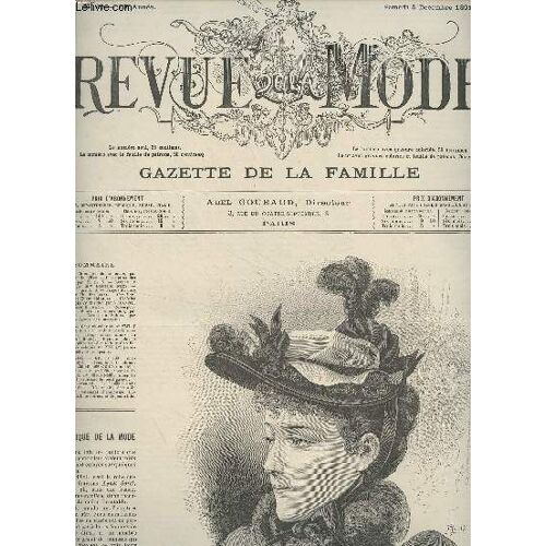 Revue De La Mode, Gazette De La Famille - 20e Année N°49 Sam. 5 Déc. 1891 - Chronique De La Mode Par Mme Gabrielle D Eze - Description Des Toilettes Par M. De S. - Leçons De Choses Par Mme Gabrielle D(...)