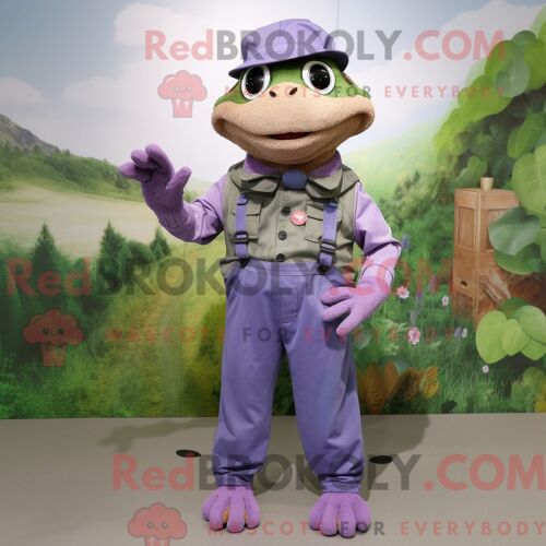 Costume Mascotte Redbrokoly De Chevreuil Magenta Habillé D Une Culotte Et De Montres Connectées
