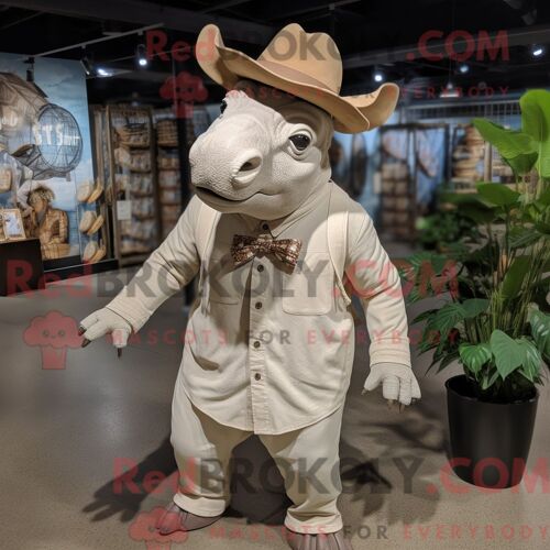 Personnage De Costume De Mascotte Redbrokoly De Donut Rouille Habillé Avec Une Barboteuse Et Des Bretelles