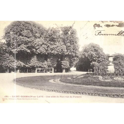 Cpa Saint Germain En Laye " Une Allée Du Parc Vue Du Parterre "