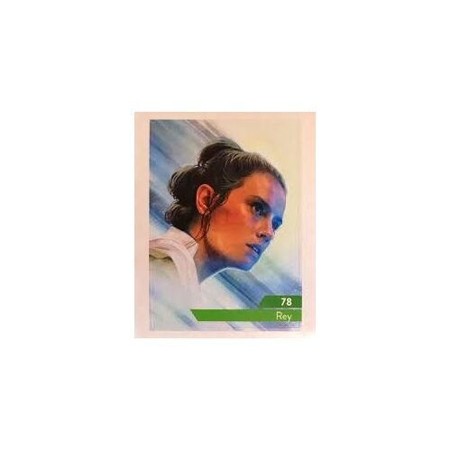 Vignette Sticker Star Wars N°78 Rey - Star Wars - Leclerc - Lucasfilm 2019 - 7x5,5 Cm
