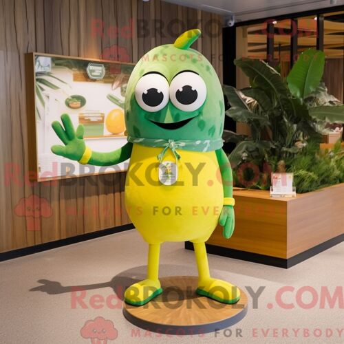 Personnage De Costume De Mascotte Redbrokoly D Olive Lemon Habillé D Un Maillot De Bain Et De Montres-Bracelets