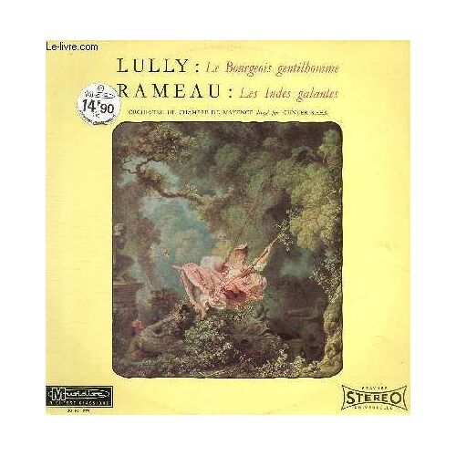 Disque Vinyle 33t Le Bourgeois Gentilhomme, Les Indes Galantes
