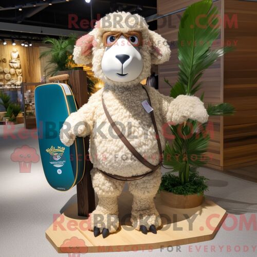 Personnage De Costume De Mascotte Redbrokoly De Chocolats Rouges Habillé Avec Un Rash Guard Et Des Foulards