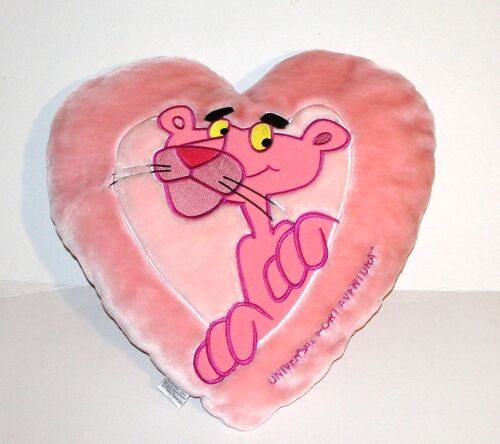 Peluche Coussin Coeur La Panthere Rose Port Aventura Mgm