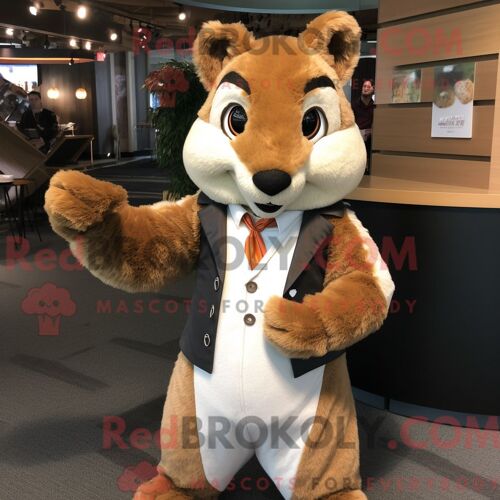 Mascotte Redbrokoly D Astronaute Orange Costume De Personnage Habillé Avec Une Combinaison Et Des Colliers