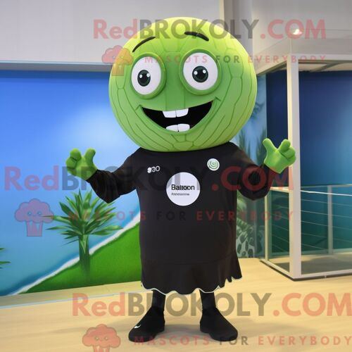 Costume Mascotte Redbrokoly De Ballon De Football Olive Habillé D Un Maillot De Bain Une Pièce Et De Mitaines