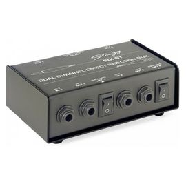 Stagg SDI-ST - Boîtier DI passif, 2 canaux, avec commutateur mono/stéréo