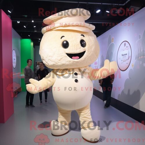Personnage De Costume De Mascotte Redbrokoly De Crème Glacée Habillé Avec Un Body Et Des Chapeaux