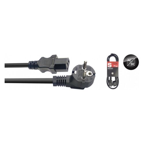 Stagg SPW1,5IECFPEU15 - Série S, câble secteur, IEC/Schuko (f/m), 1,5 m