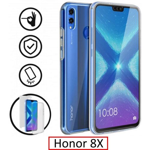 Coque Huawei Honor 8x Protection Intégrale Avant Arrière En Rigide Housse Etui Tactile 360 Degré Antichoc Transparent Honor 8x