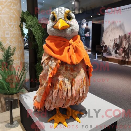 Costume De Mascotte Redbrokoly De Tigre Orange Habillé D Un Imperméable Et De Bracelets De Cheville