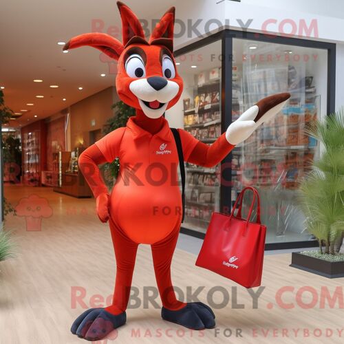 Costume De Mascotte Redbrokoly De Gorille Marron Habillé D Une Robe Taille Empire Et De Sacs Messager