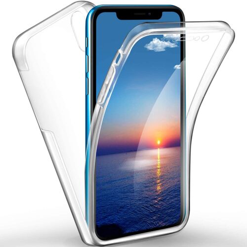 Coque Honor 8x Silicone, Etui Huawei Honor 8x Transparente 2 En 1 Bumper Protection Integral 360 Degrès Tpu Souple Avant Et Arrière Pc Rigide Housses Ultra Mince Full Body Cover
