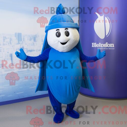 Costume Mascotte Redbrokoly D Oignon Bleu Habillé Avec Un Body Et Des Bonnets