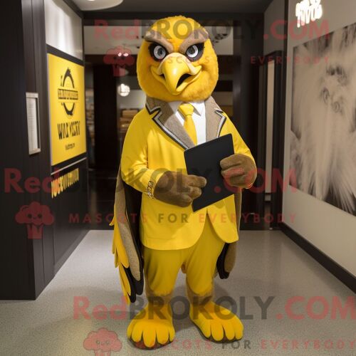 Personnage Mascotte Redbrokoly D Un Oison Noir Habillé D Un Bermuda Et De Portefeuilles