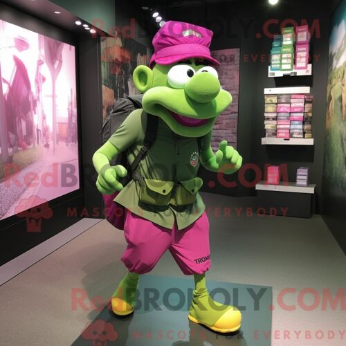 Personnage Mascotte Redbrokoly D Un Gi Joe Habillé Avec Un Pantalon Cargo Et Des Bérets