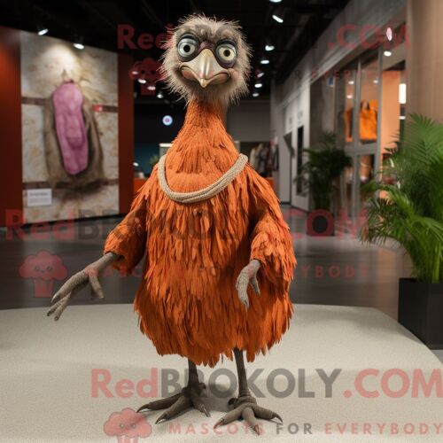 Personnage Mascotte Redbrokoly D Un Dodo Turquoise Habillé D Une Robe De Cocktail Et De Lacets De Chaussures