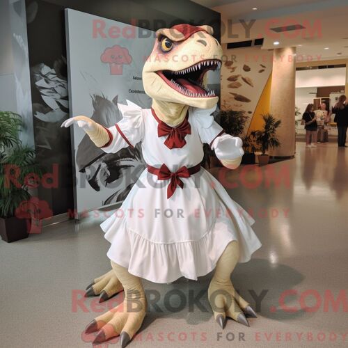 Personnage Mascotte Redbrokoly D Un Tatou Pêche Habillé D Une Robe De Mariée Et De Sacs À Main